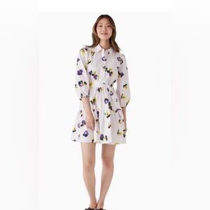Kate Spade White Dress with Purple and Yellow Floral